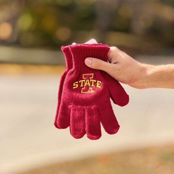Logofit Youth I-State Cardinal Tailgate Knit Gloves